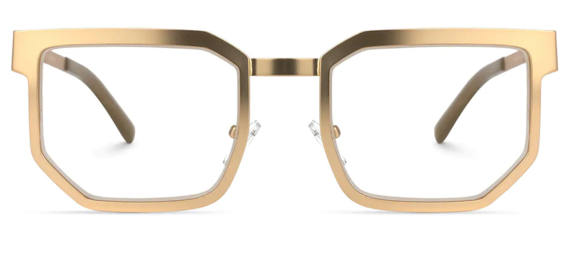 Kelly Eyewear Gold Rectangle Metal Frames