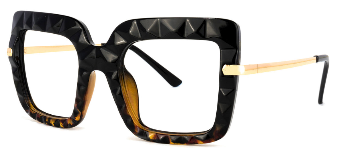 Kelly Eyewear Black/Tortoiseshell Square Plastic Frames