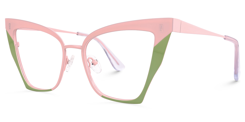 Readers +2.50 Butterfly Pink/Green Metal Frames