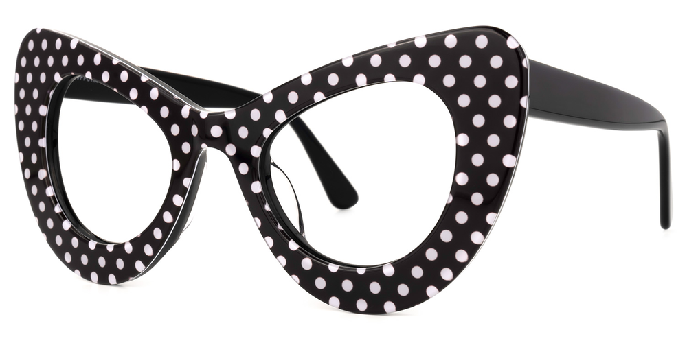 Kelly Eyewear Brown/White Polka Dots